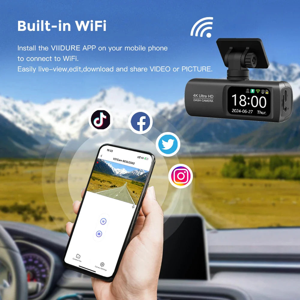 Smart 4K Dual Lens Dash Cam