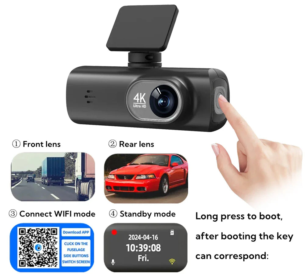Smart 4K Dual Lens Dash Cam